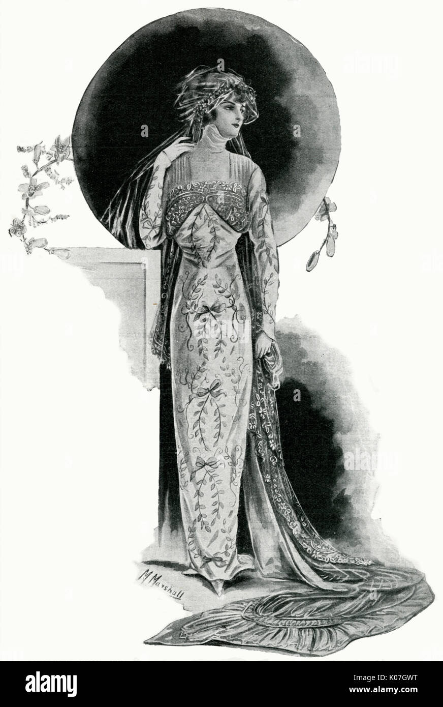 Wedding gown 1912 Stock Photo