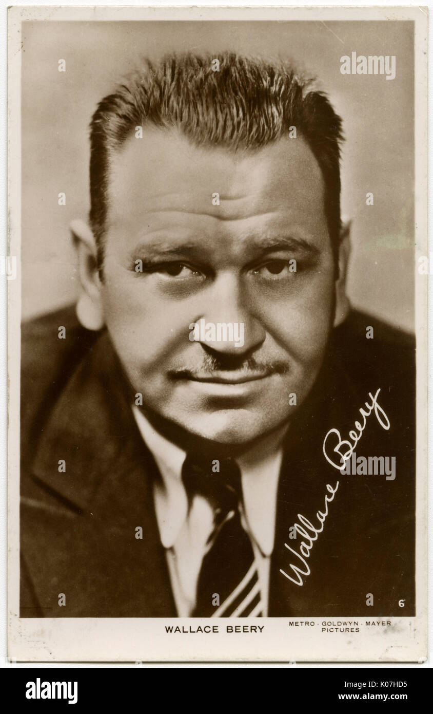 Wallace Beery Stock Photo