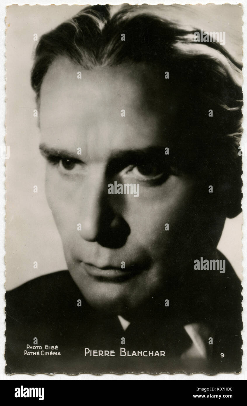 Pierre Blanchar (1892 1963), French actor. Date Stock Photo Alamy
