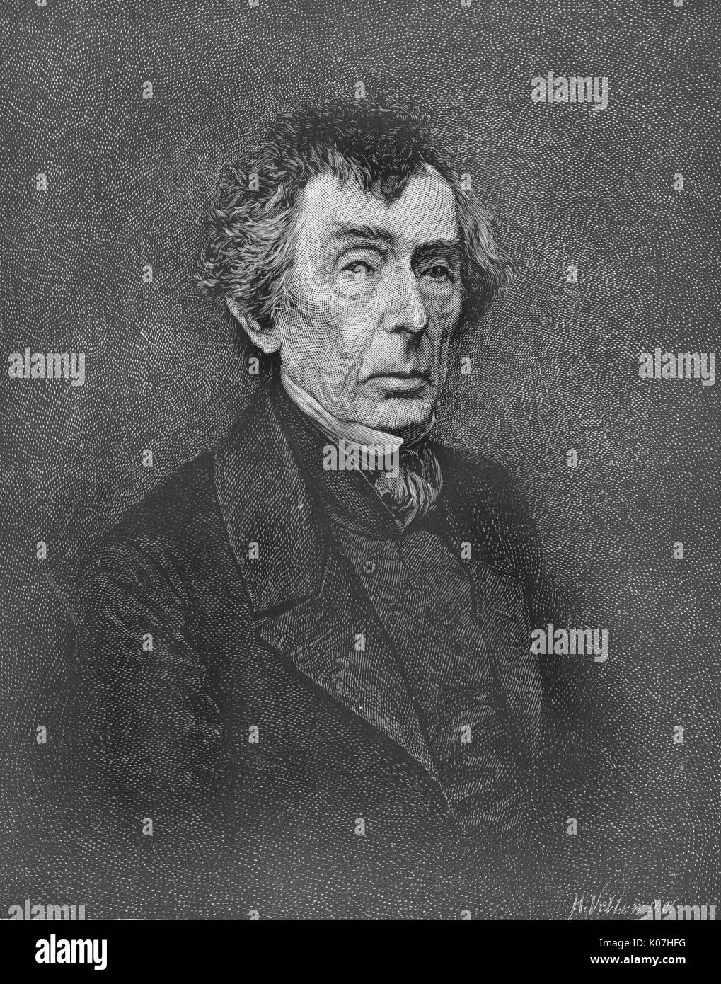 Roger B Taney (1777 - 1864) American lawyer, chief justice of the Supreme Court.        Date: Stock Photo