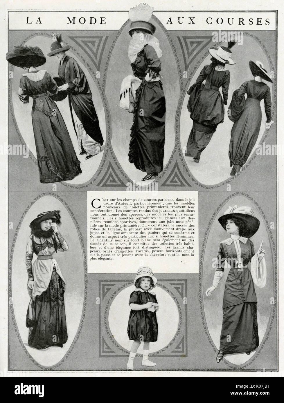 Fashion at the races 1912 Stock Photo