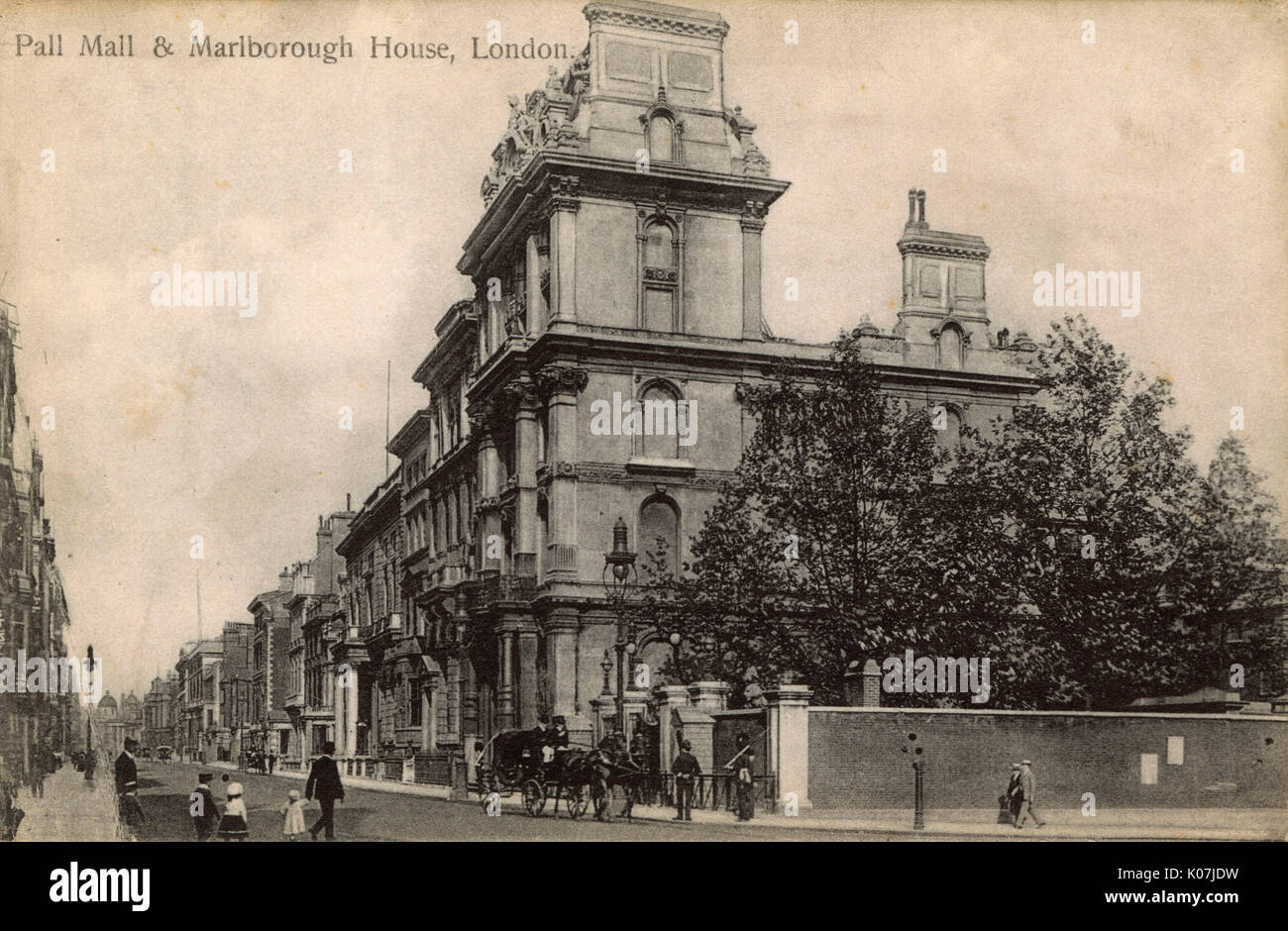 Pall Mall and Marlborough House, London     Date: circa 1905 Stock Photo