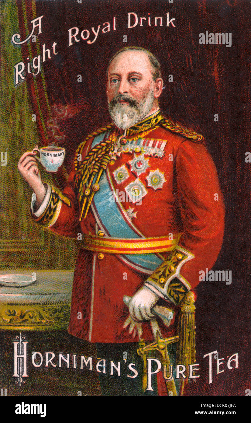 Horniman's Pure Tea - King Edward VII (1841-1910) - 'A Right Royal Drink'.     Date: circa 1905 Stock Photo