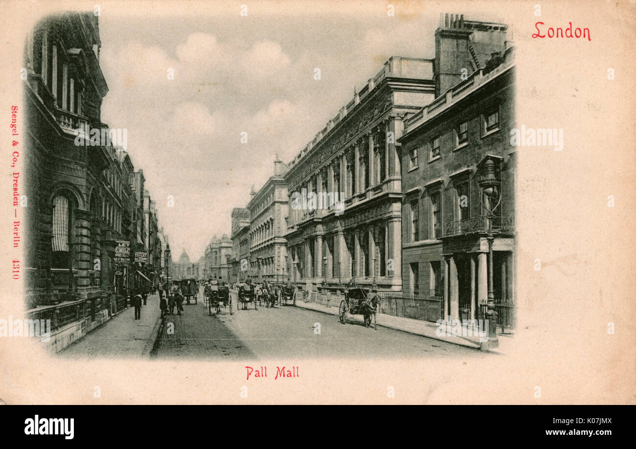 Pall Mall, London - Horse Taxi cabs Stock Photo