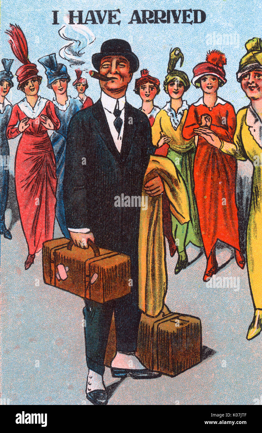 The man who won the lottery... 'I have arrived' Stock Photo