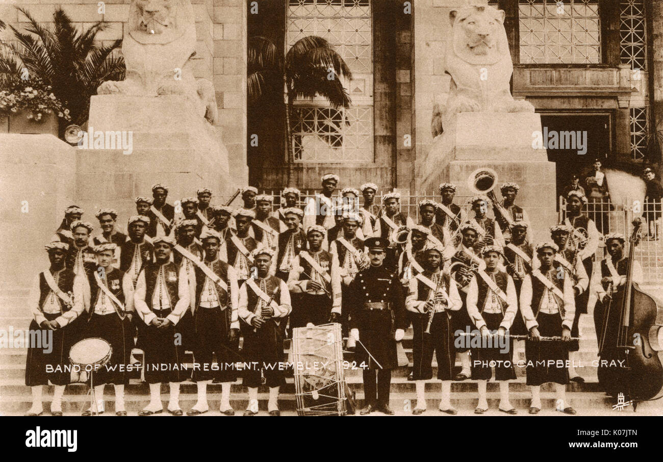 British Empire Exhibition of 1924, West Indian Regiment Band Stock Photo