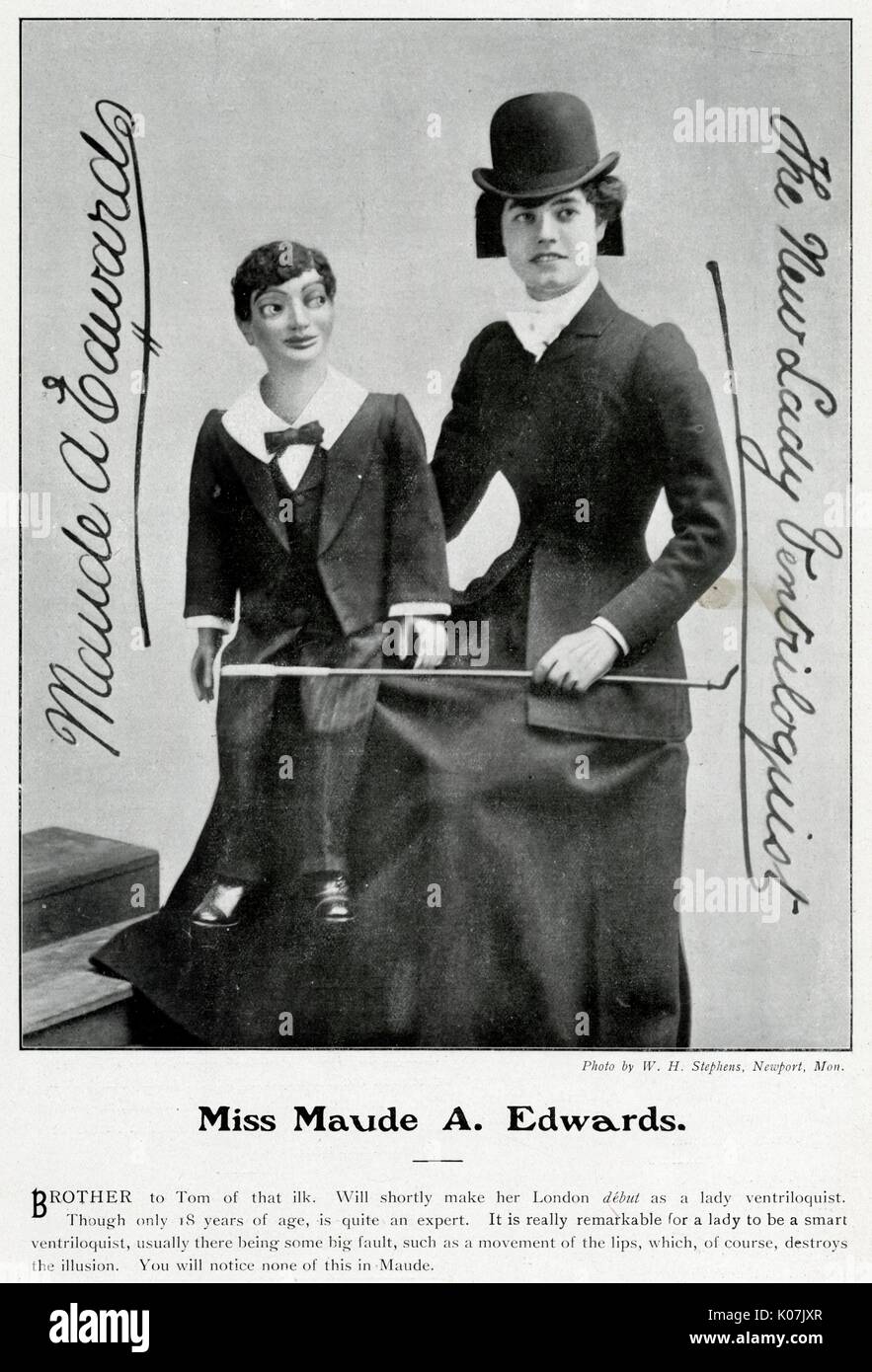 Maude Edwards ventriloquist Stock Photo Alamy