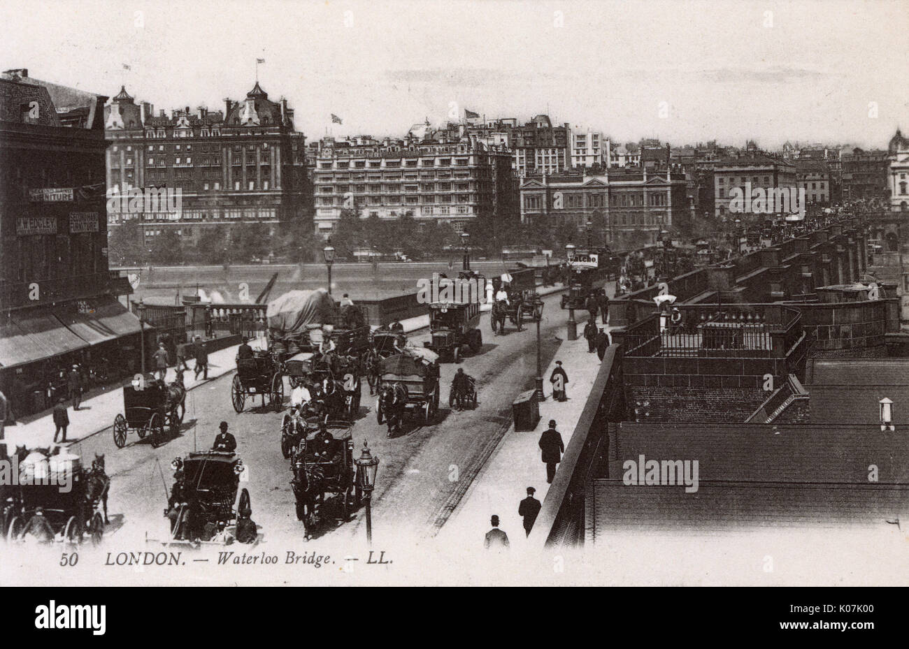 Traffic on Waterloo Bridge, London Stock Photo