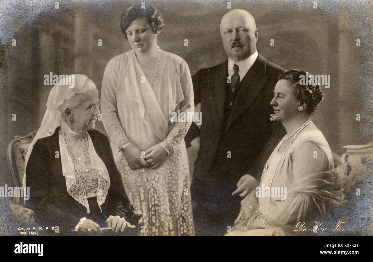 Three generations of the Dutch Royal Family Stock Photo