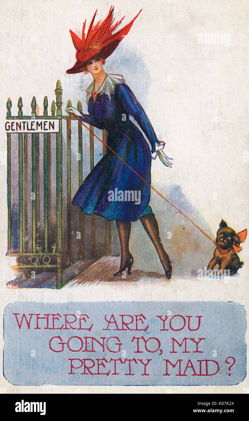 Where Are You Going My Pretty Maid A Small Dog Alerts His Mistress 