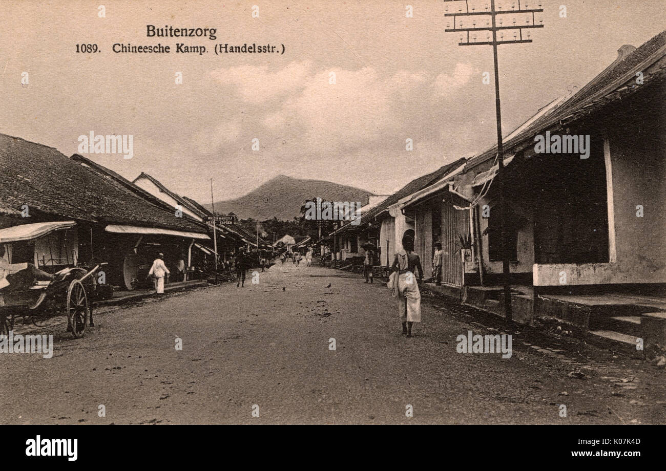 Handelsstraat, Chinatown, Buitenzorg, West Java, Indonesia Stock Photo