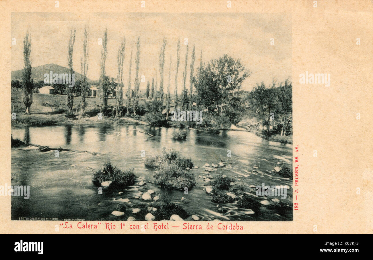 River and hotel, La Calera, Argentina, South America Stock Photo - Alamy