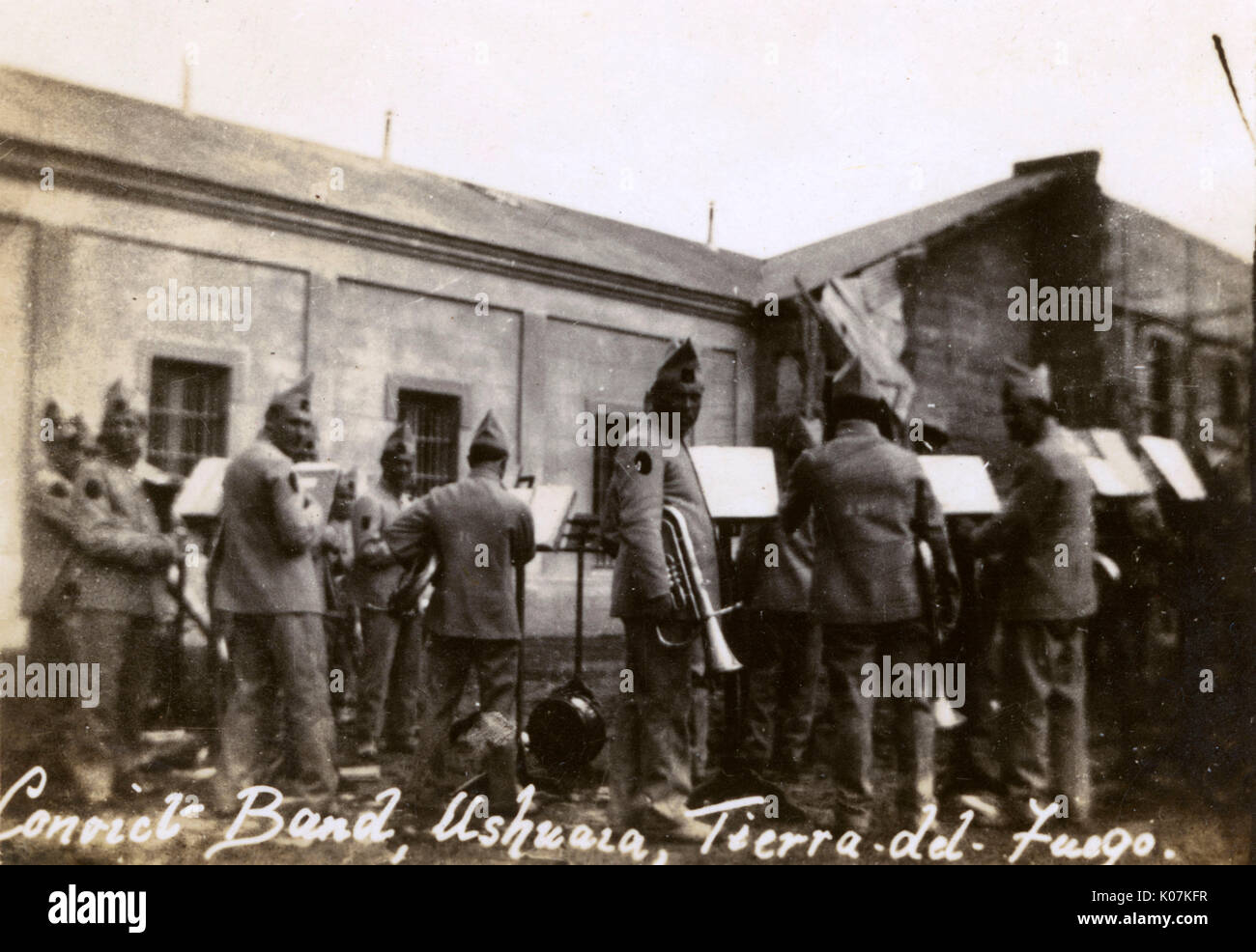Convict band, Tierra del Fuego, Argentina, South America Stock Photo