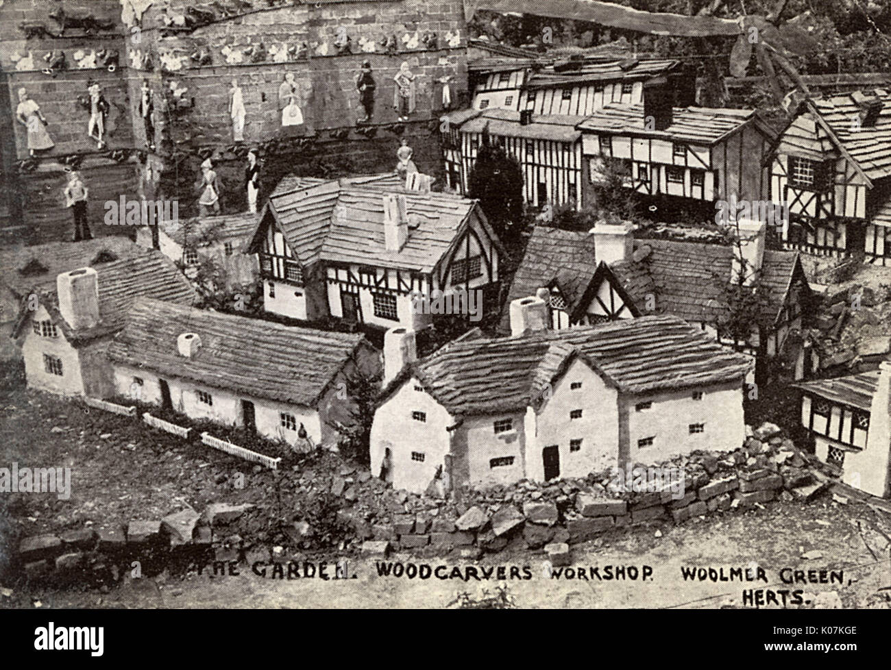 The Garden Model Village Woodcarver's Shop Woolmer Green Stock