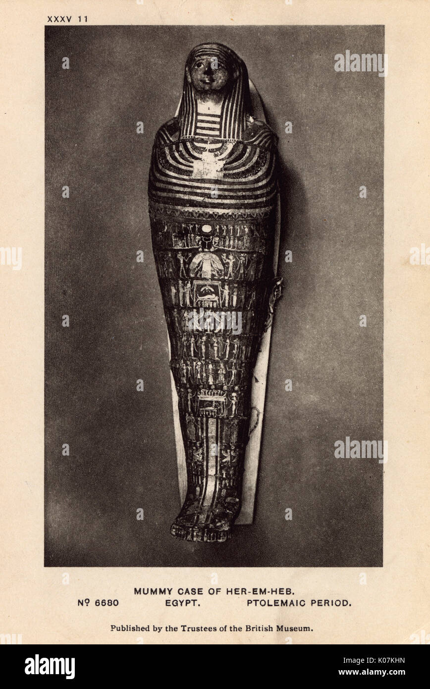 Egyptian Mummy in British Museum, London - Horemheb Stock Photo
