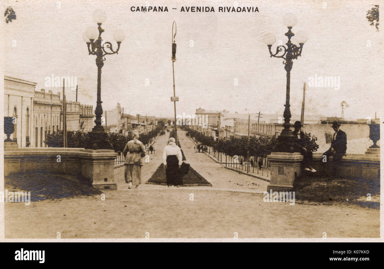 Avenida Rivadavia in Campana, Buenos Aires province, Argentina, South