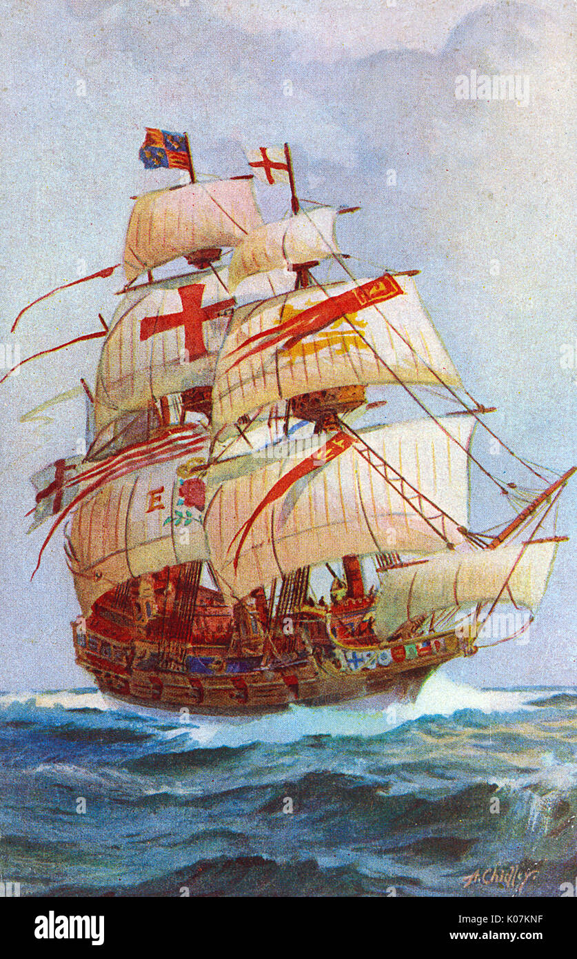 Ark Royal - Elizabethan Naval ship Stock Photo
