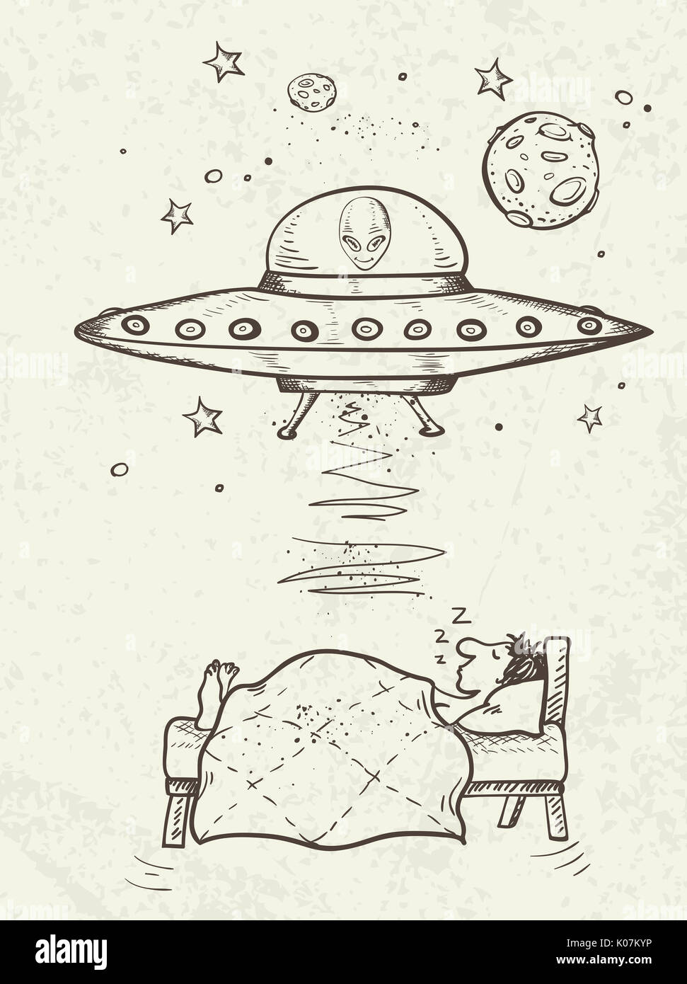 https://c8.alamy.com/comp/K07KYP/fantastic-doodle-background-with-ufo-abducts-a-sleeping-man-K07KYP.jpg