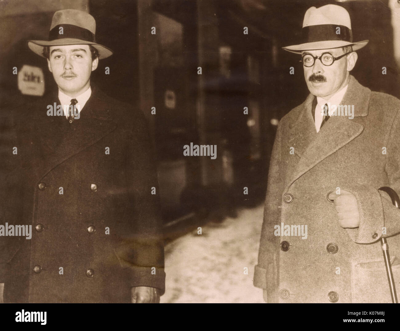 Archduke Otto von Hapsburg and friend - Berlin Stock Photo