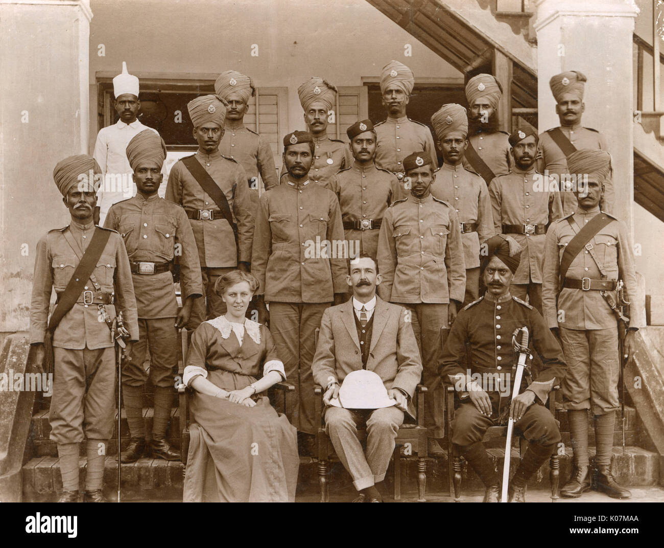 British India East Bengal Barisal Indian Army Unit And The British Governor And His Wife Barisal Fell Under The Bengal Nawabs Then Colonial British India Later Being Passed To
