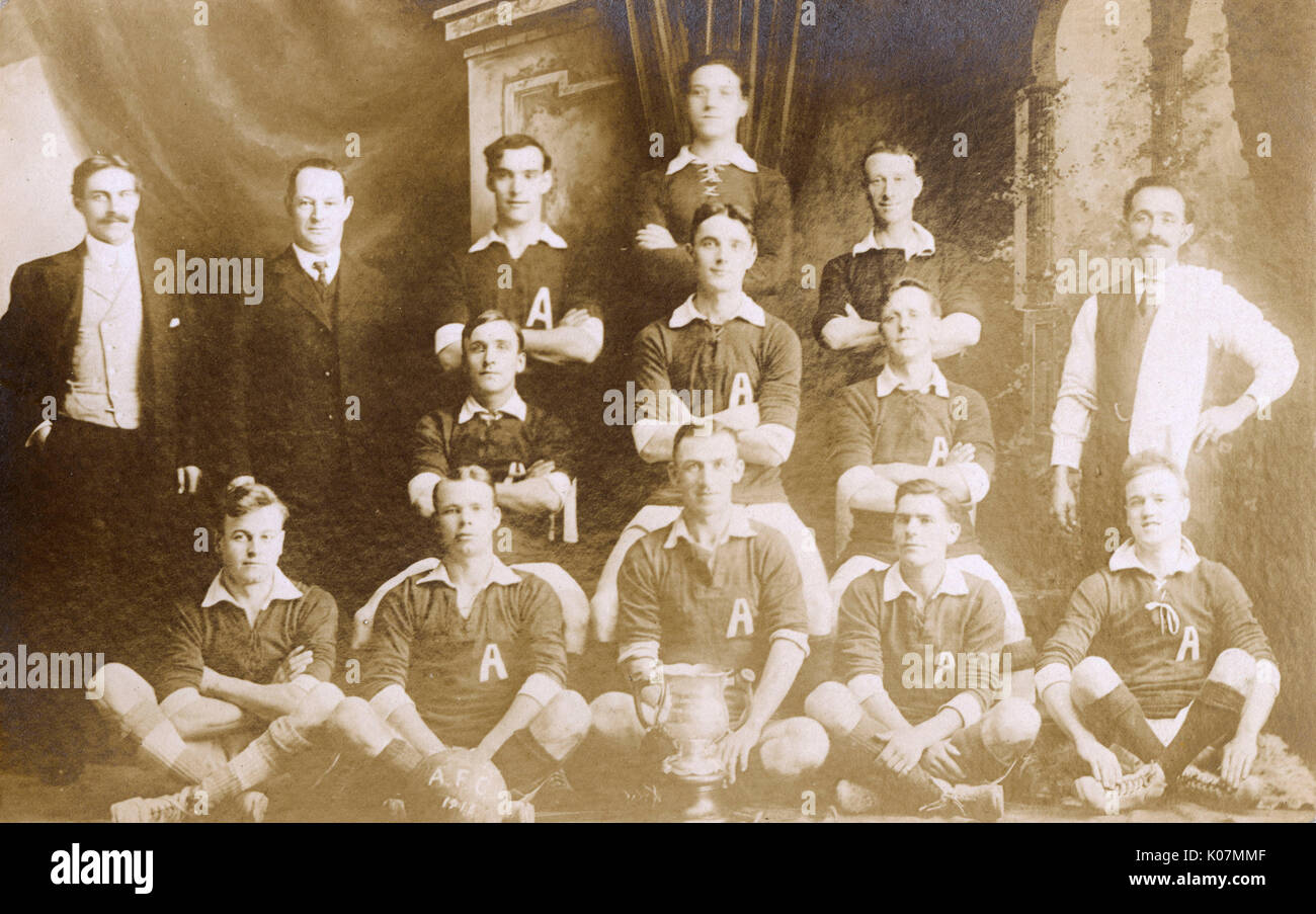 Group photo, AFC football team, USA.   1915 Stock Photo