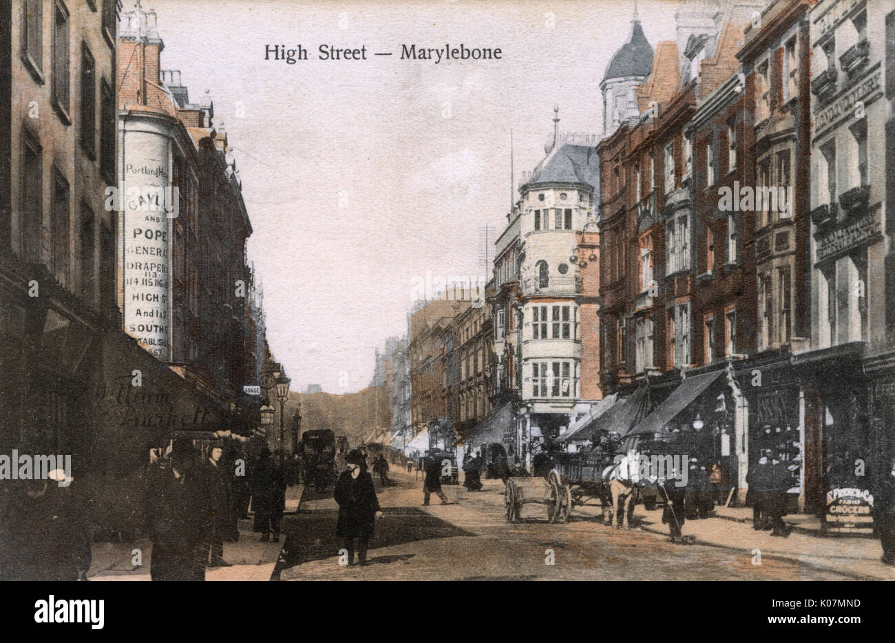 View of Marylebone High Street, London Stock Photo