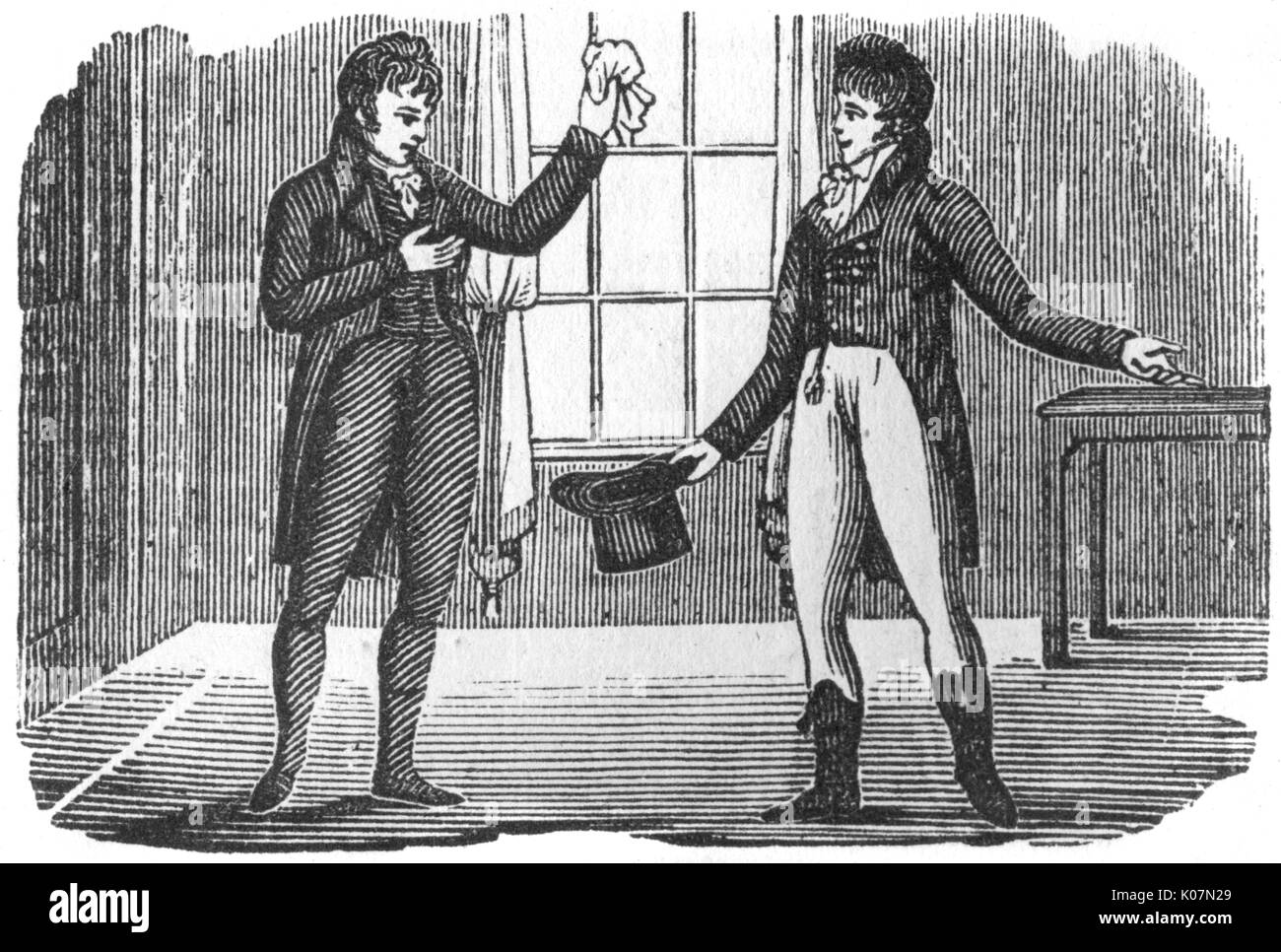 Two gentlemen, c. 1800 Stock Photo