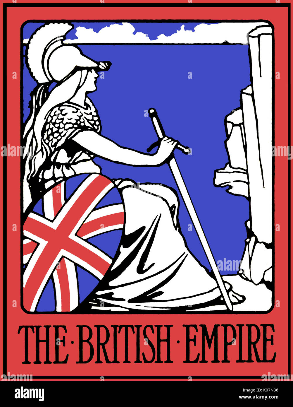 The British Empire - Britannia looks out to sea Stock Photo
