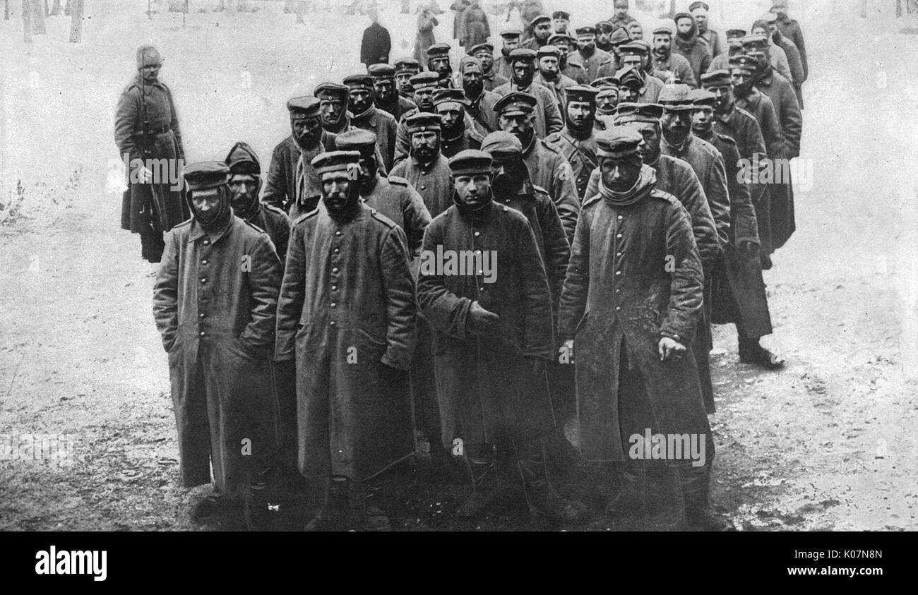 German prisoners of war in Siberia, Russia, WW1 Stock Photo