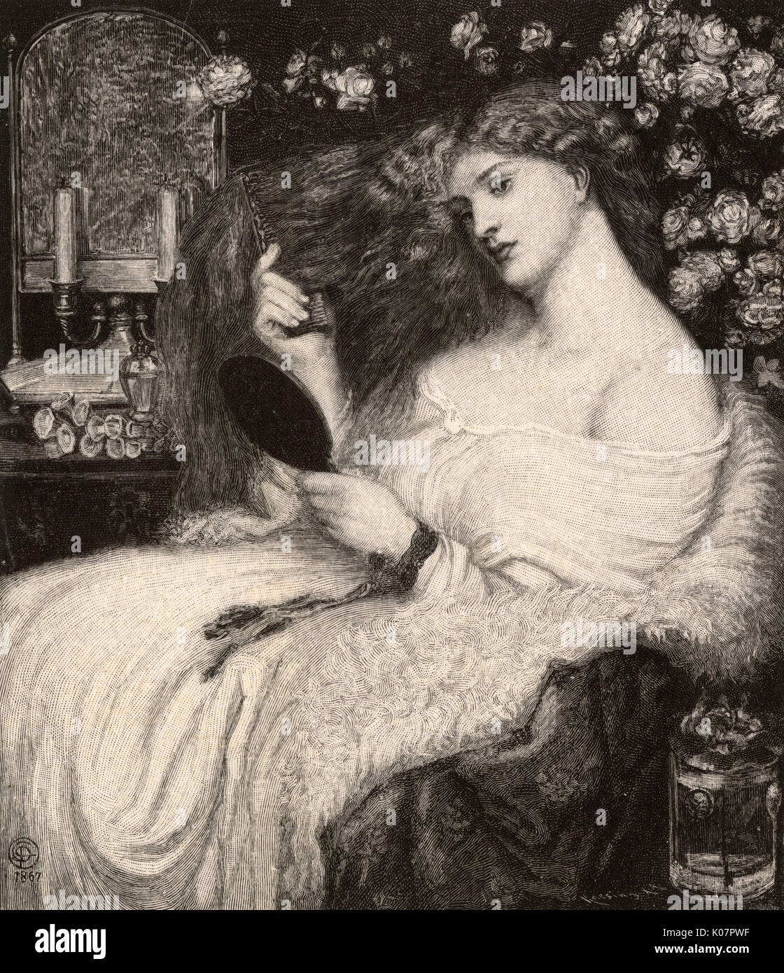 Lady Lilith by D G Rossetti Stock Photo