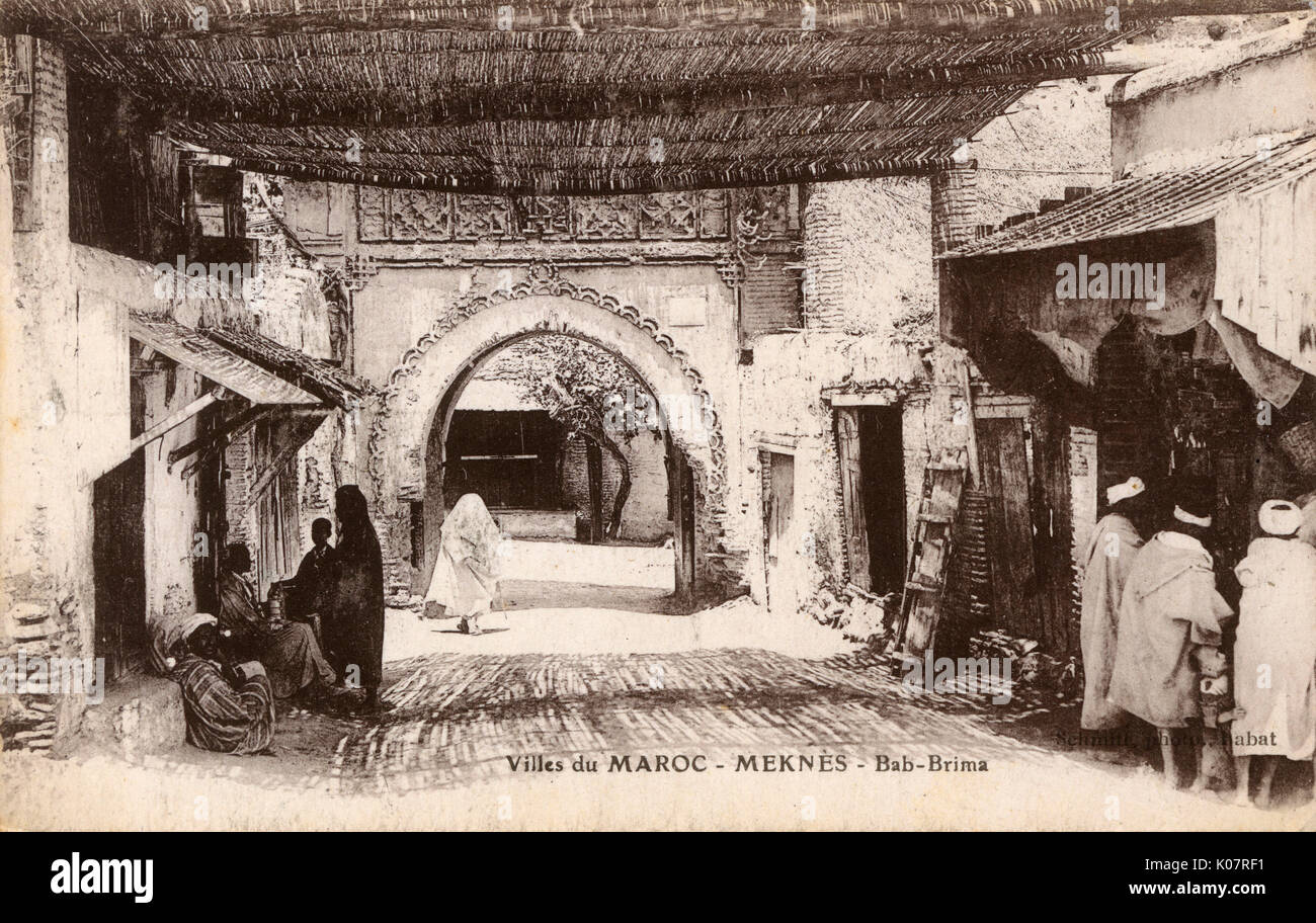 View of Bab Brima (Gate), Meknes, Morocco Stock Photo