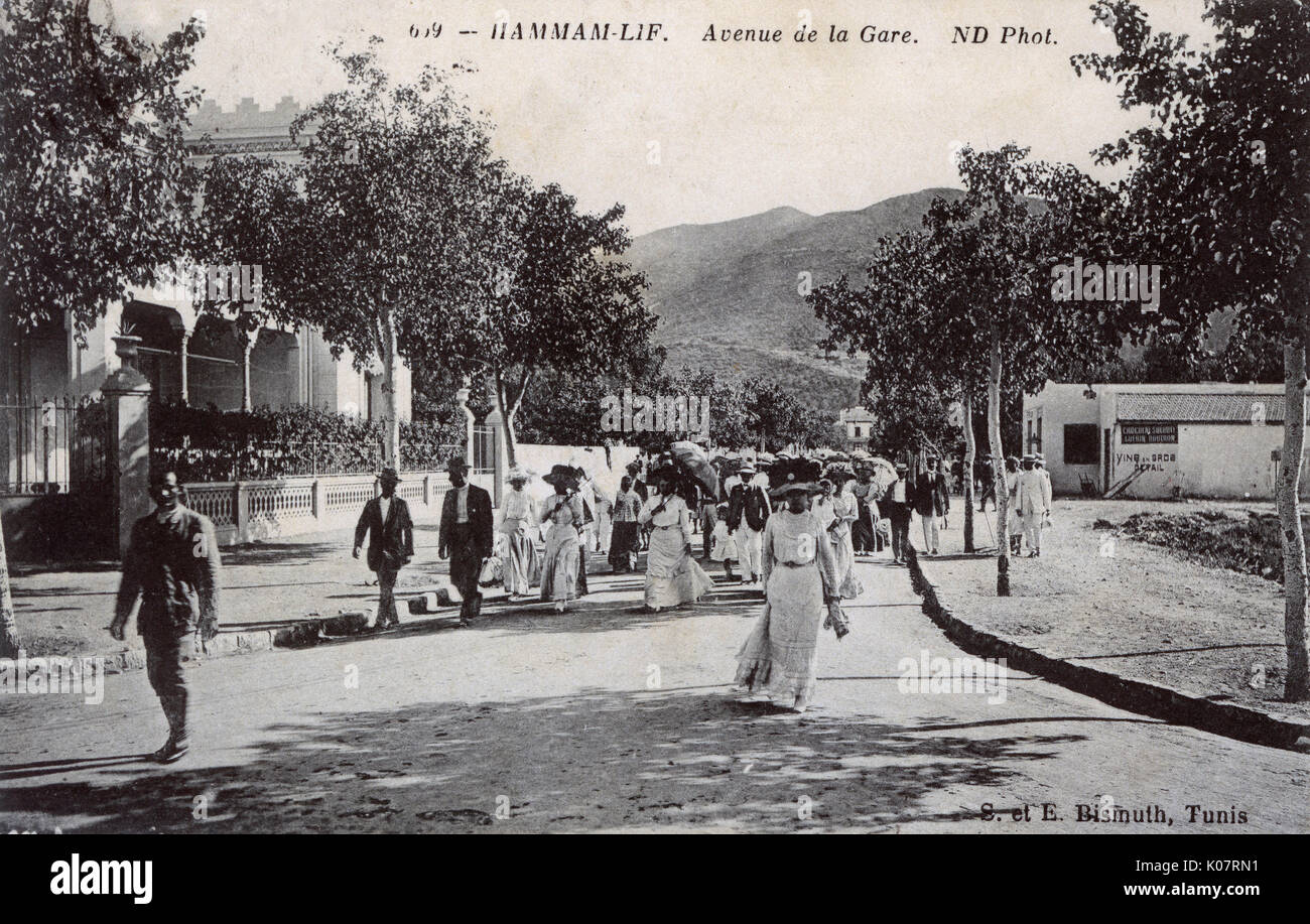 Avenue de la Gare, HammamLif, Tunisia, North Africa Stock Photo Alamy