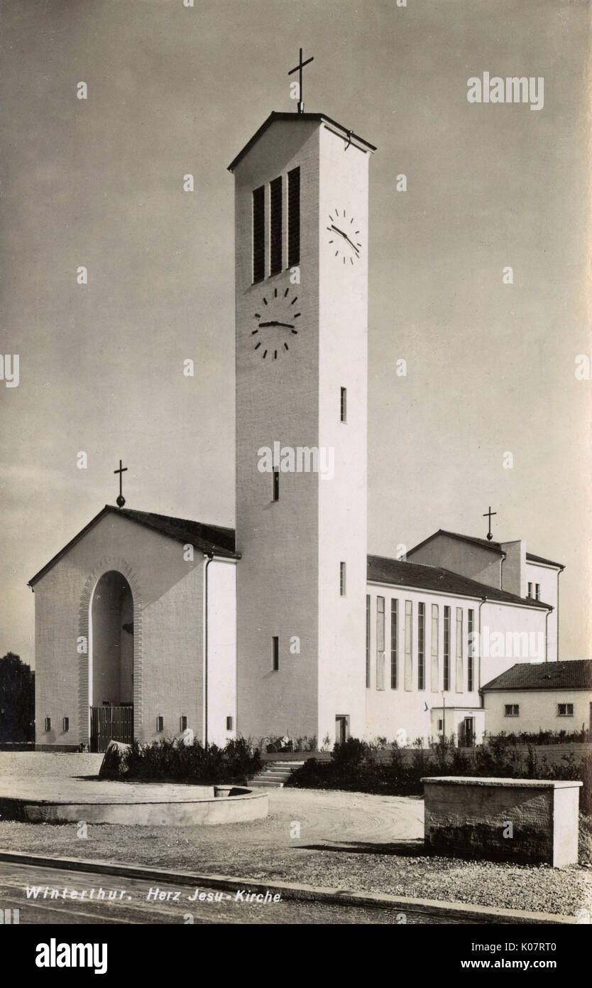 Winterthur - Herz Jesu Kirche Stock Photo