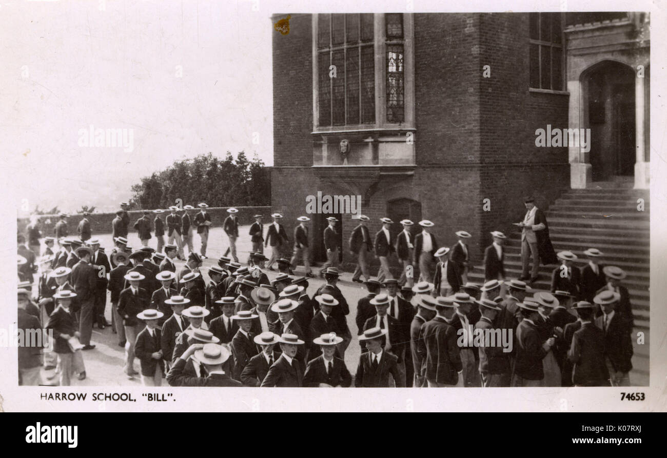 Harrow Pubic School - Harrow, Middlesex - 'Bill' Stock Photo