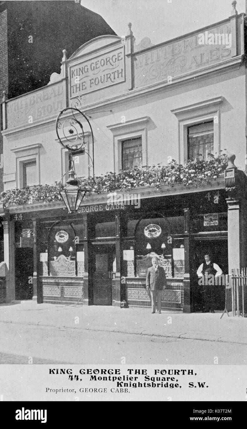 King George IV pub, Montpelier Square, Knightsbridge, London Stock Photo