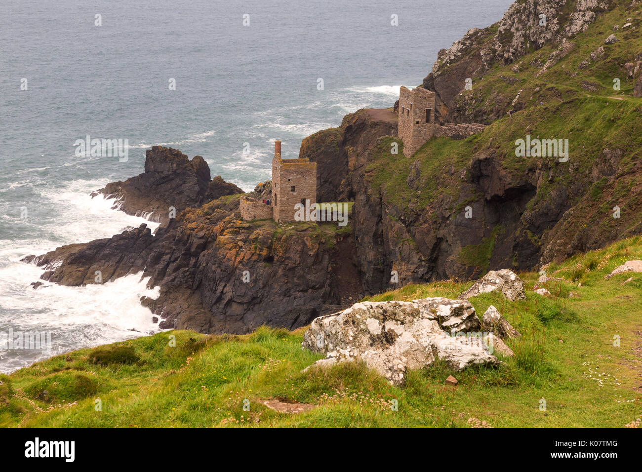 Botallack mine, old tin mine, former mine, Cornwall, England, United Kingdom Stock Photo