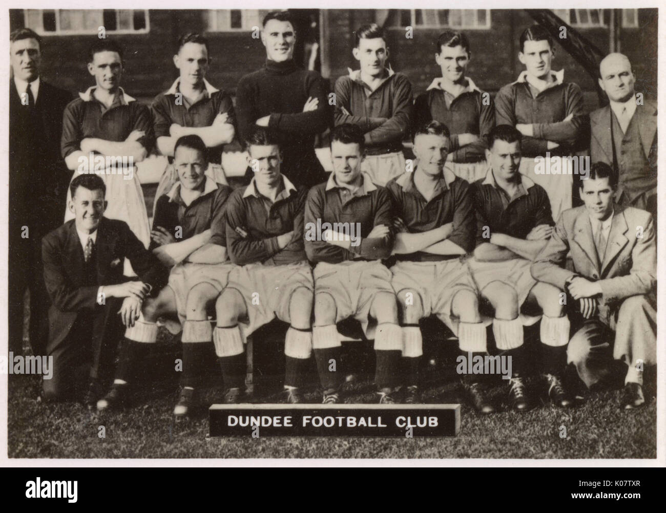Dundee Fc Football Team 1934 1935 Back Row Quskley Trainer Morgan Richards Marsh Guthrie Captain Wemyss