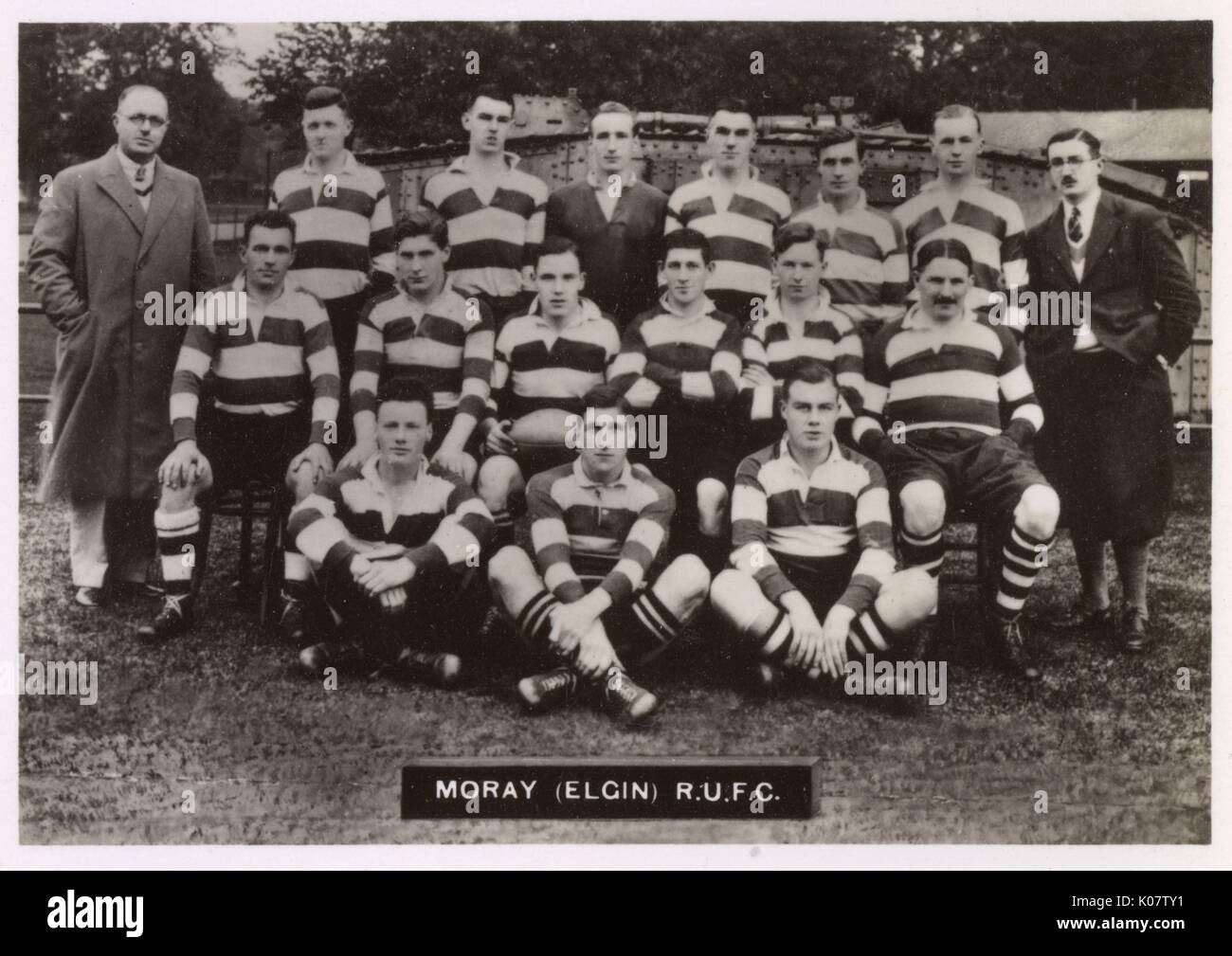 Moray (Elgin) RUFC rugby team 1934-1935 Stock Photo