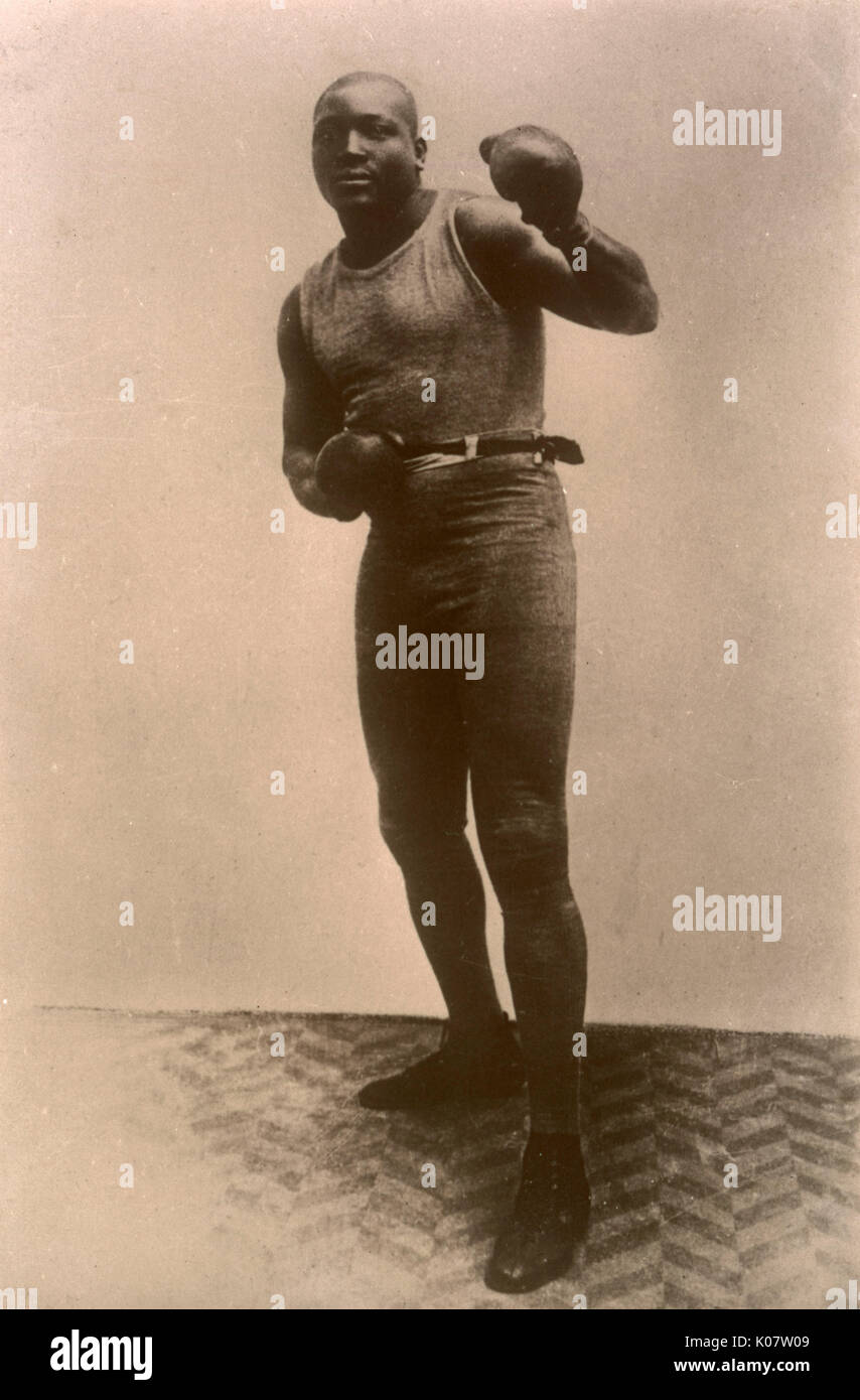 Jack Johnson, world heavyweight champion boxer Stock Photo