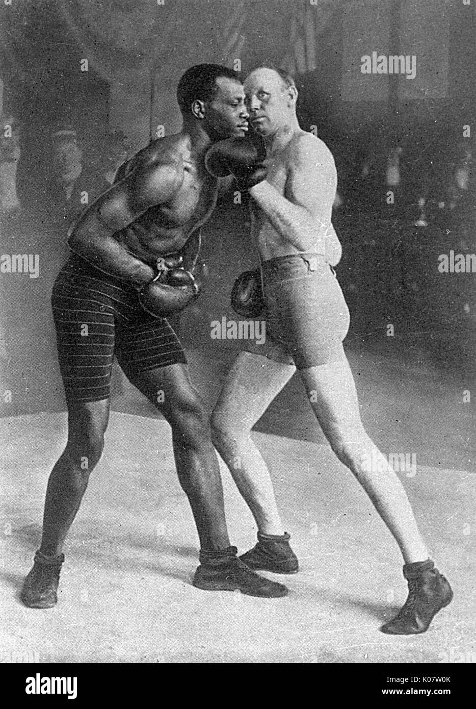 Bob Fitzsimmons v Bob Armstrong in boxing match Stock Photo