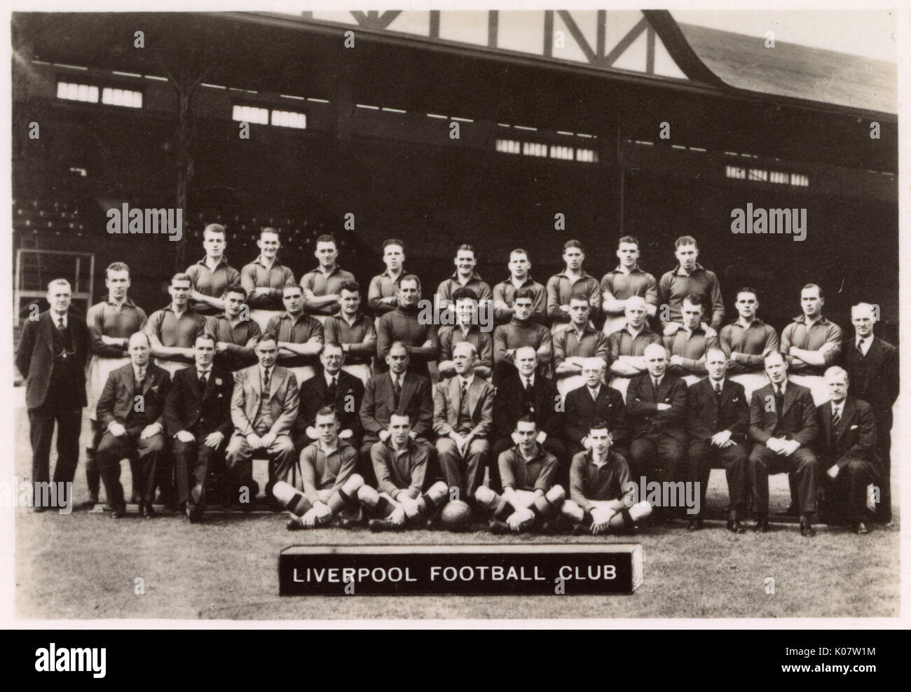 Liverpool FC football team 1936 Stock Photo Alamy