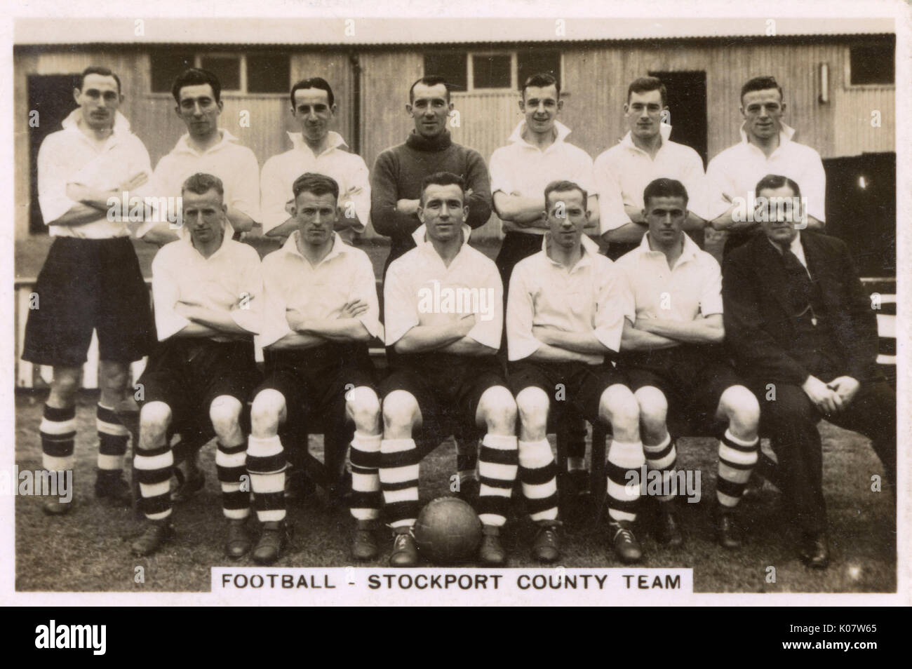 Stockport County FC football team 1935. Back row Robinson, Jones
