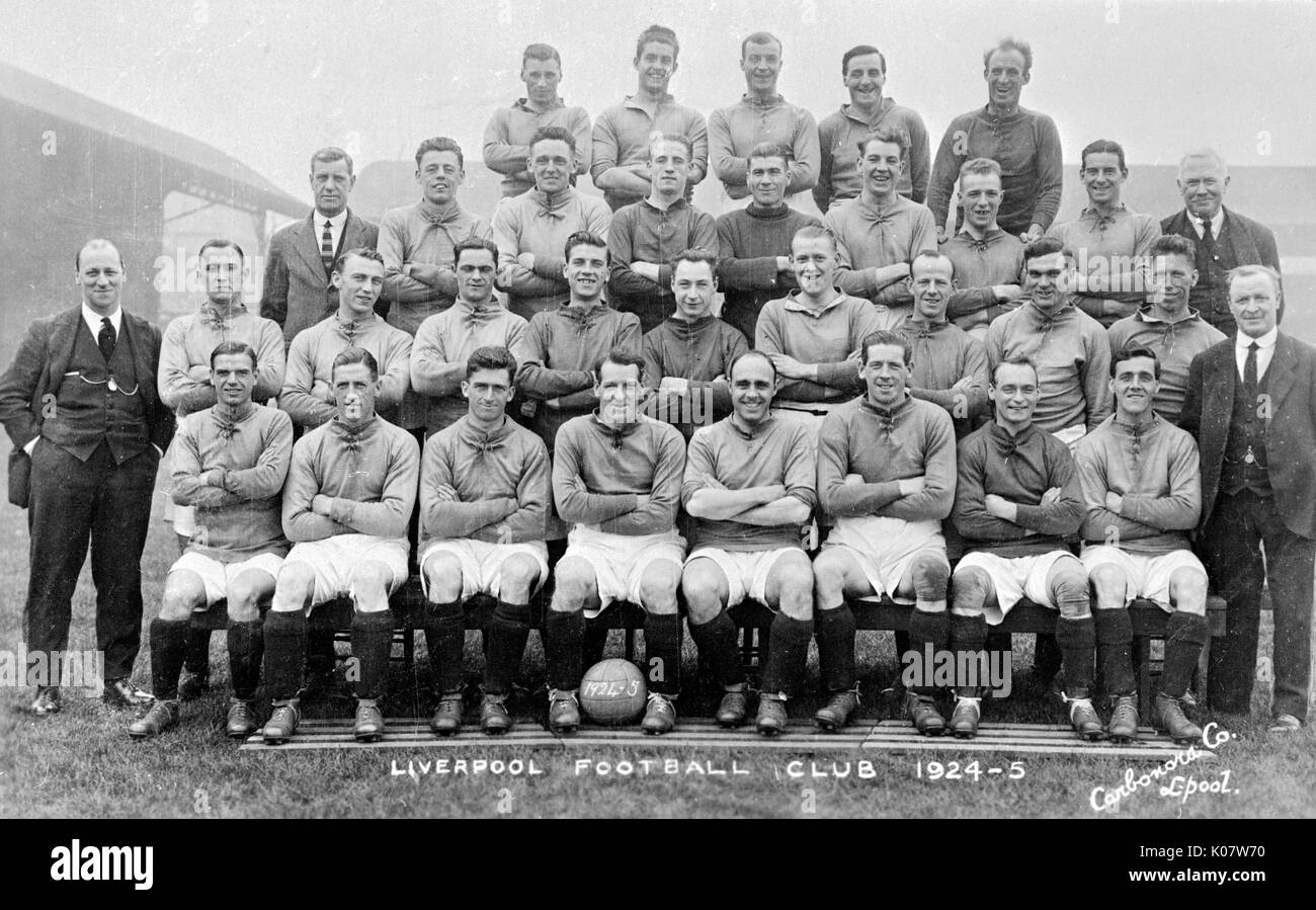 Liverpool FC football team, 1924-1925 season.     Date: 1924-1925 Stock Photo