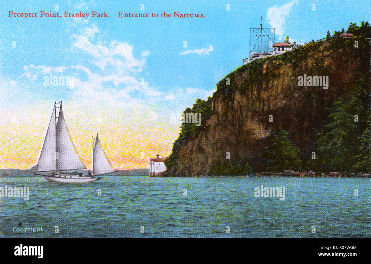 Vancouver, British Columbia, Canada - Prospect Point, Stanley Park - entrance to 'The Narrows'.     Date: 1929 Stock Photo