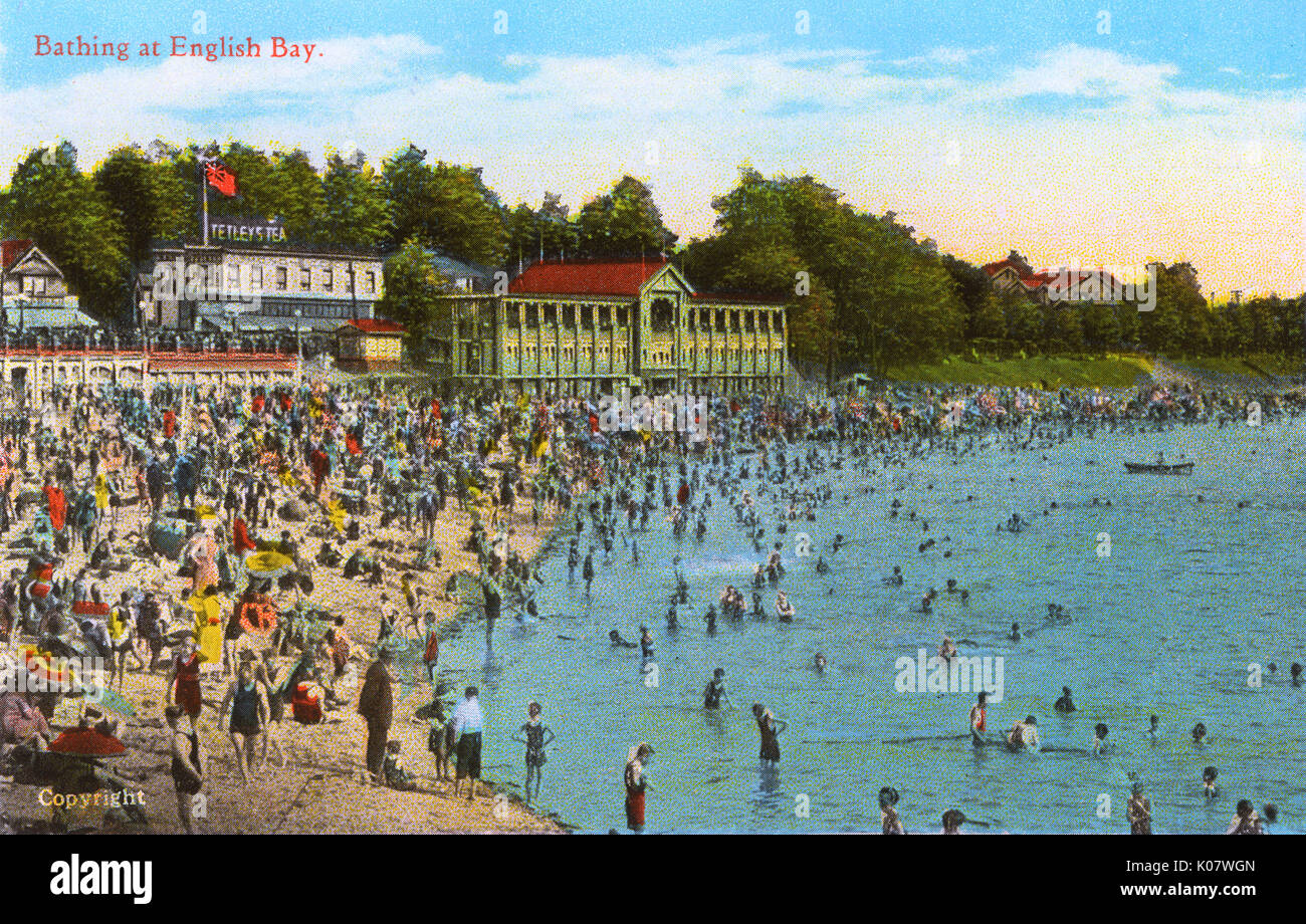 Vancouver, British Columbia, Canada - Bathing at English Bay Stock Photo