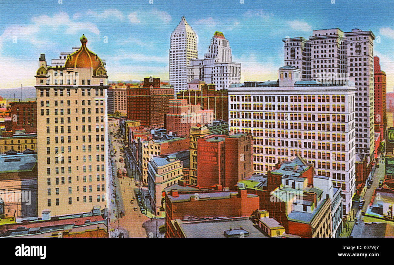 Pittsburgh, Pennsylvania, USA Looking east on Liberty Ave Stock Photo