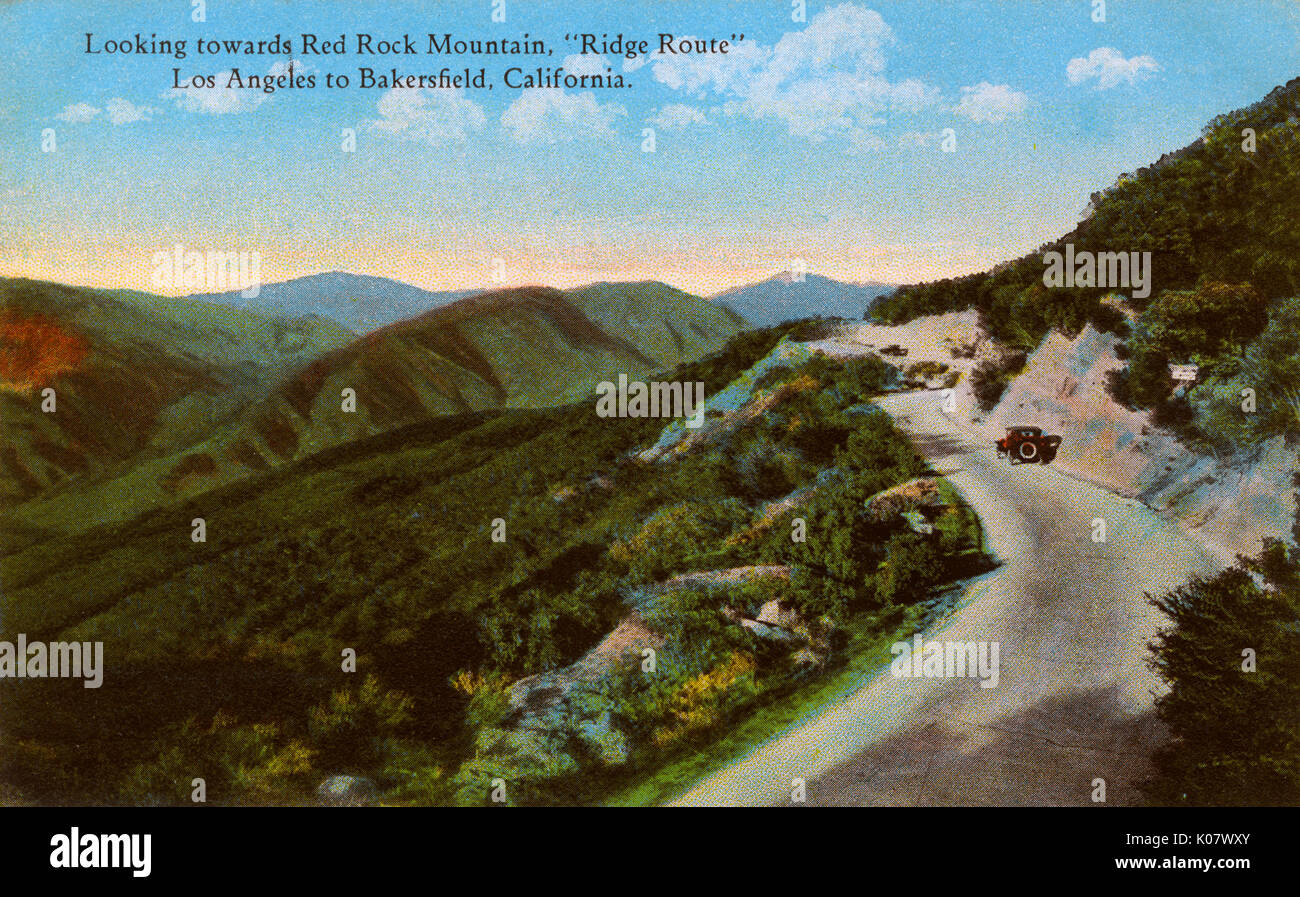 Ridge Route between Los Angeles and Bakersfield, USA Stock Photo