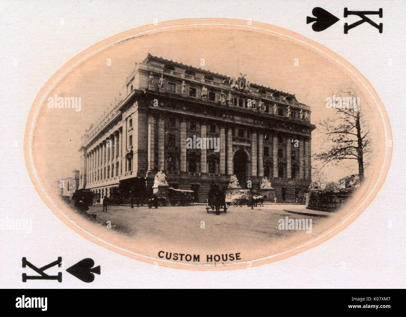 New York City - Playing card - Custom House - King of Spades Stock Photo