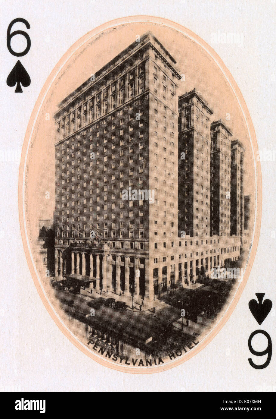 New York City - Playing card - Pennsylvania Hotel Stock Photo