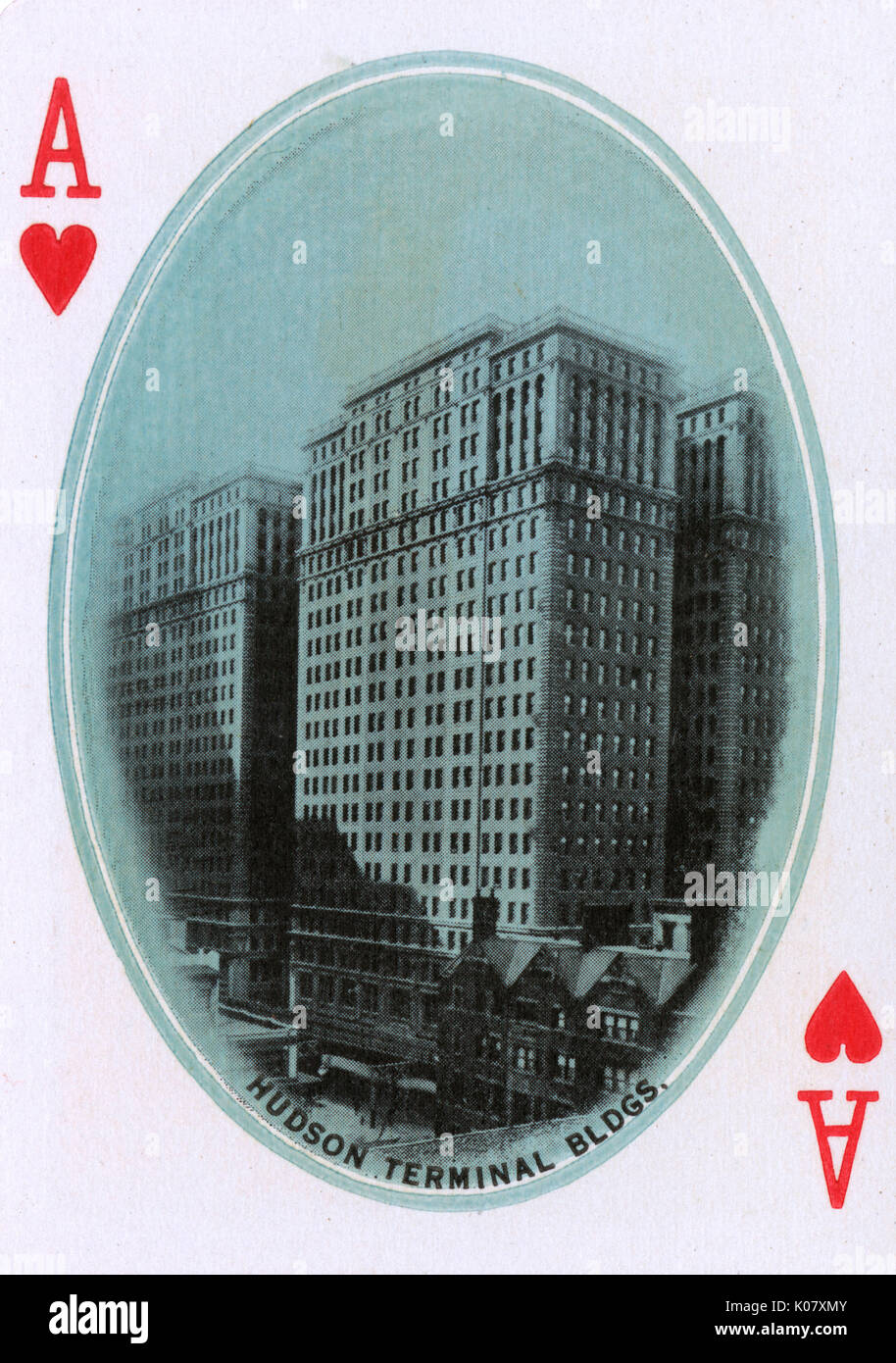 New York City - Playing card - Hudson Terminal Buildings Stock Photo